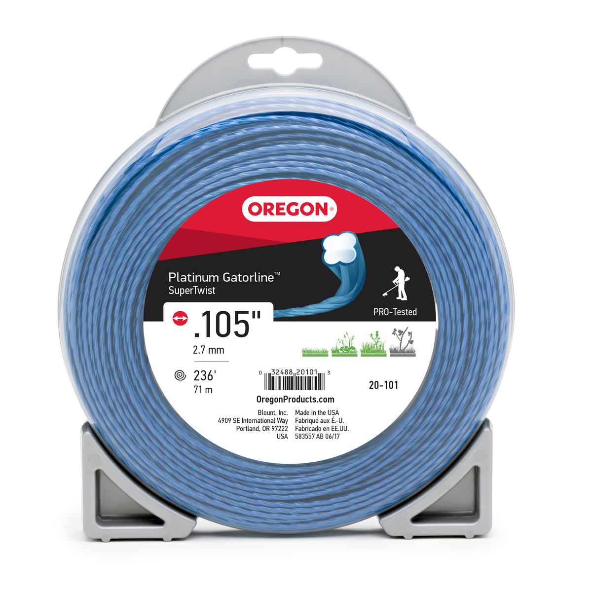 Oregon Platinum Gatorline Round Trimmer Line, .105 INCH BY 236 FOOT #20-101