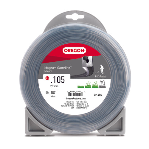 Oregon Magnum Gatorline Square Trimmer Line, .105 INCH BY 187 FOOT #22-405